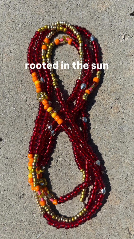 Beaded Waistbeads: Custom Boho Jewelry, Tie-on or Stretch - Etsy display picture 3