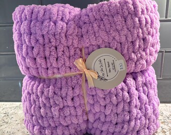 Light Purple Plush Baby Blanket - Ready to Ship!
