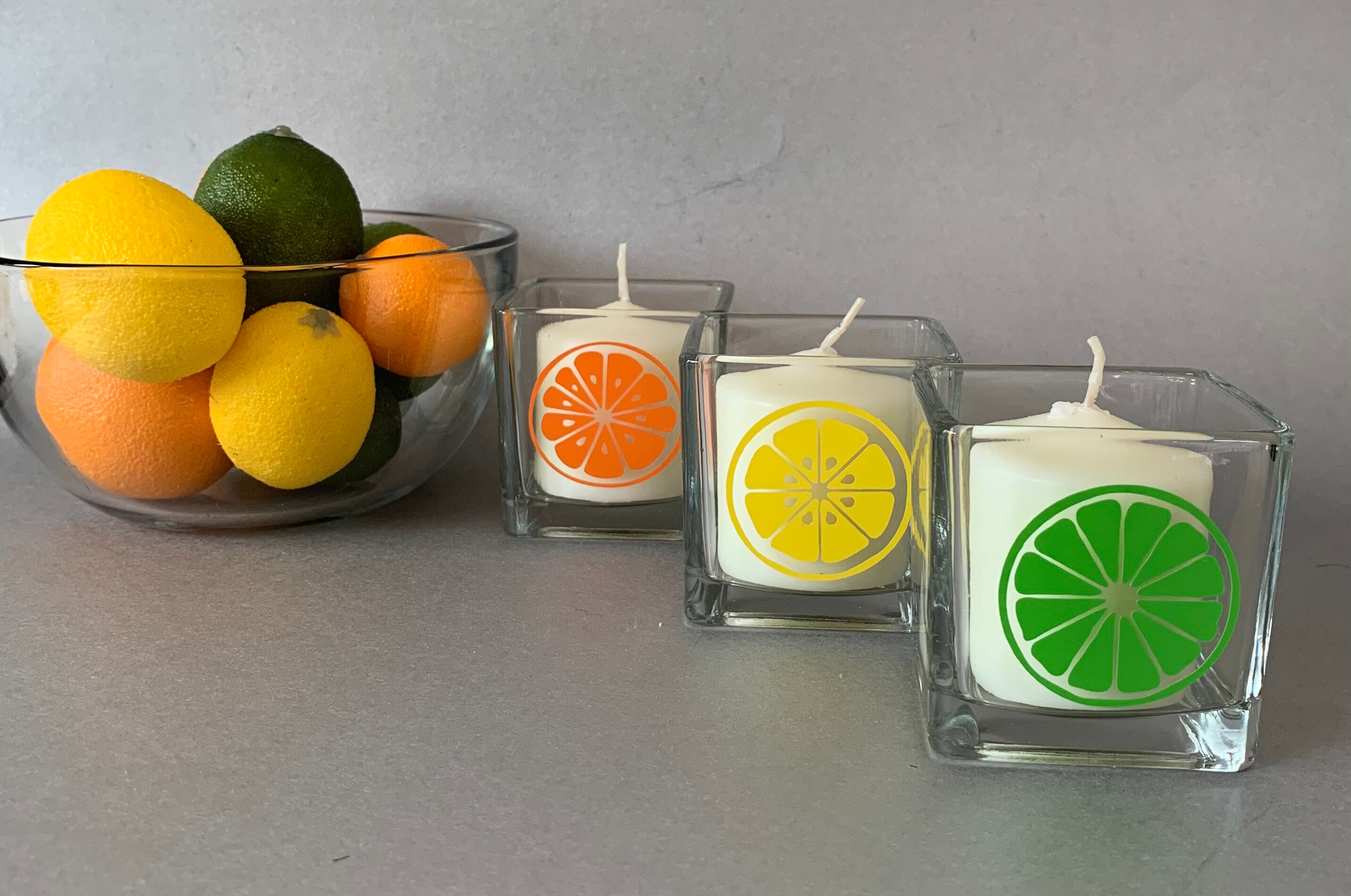 Fruit Slices Votive Candle Holders Kitchen Decor Dorm Room Etsy