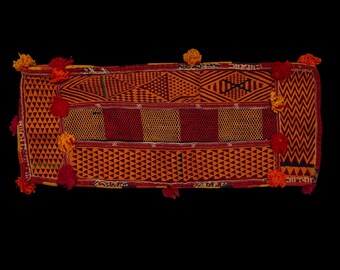 Tribal Mathura Work Pillow Cover | Vintage Embroidery from Andhra Pradesh | Ethnic Boho Decor