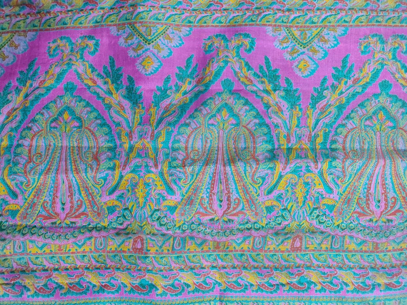 5-Yards Saree Vintage saree 100 /% Pure Silk printed saree