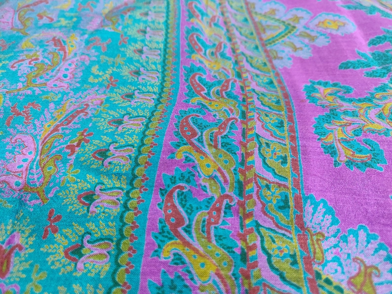 5-Yards Saree Vintage saree 100 /% Pure Silk printed saree