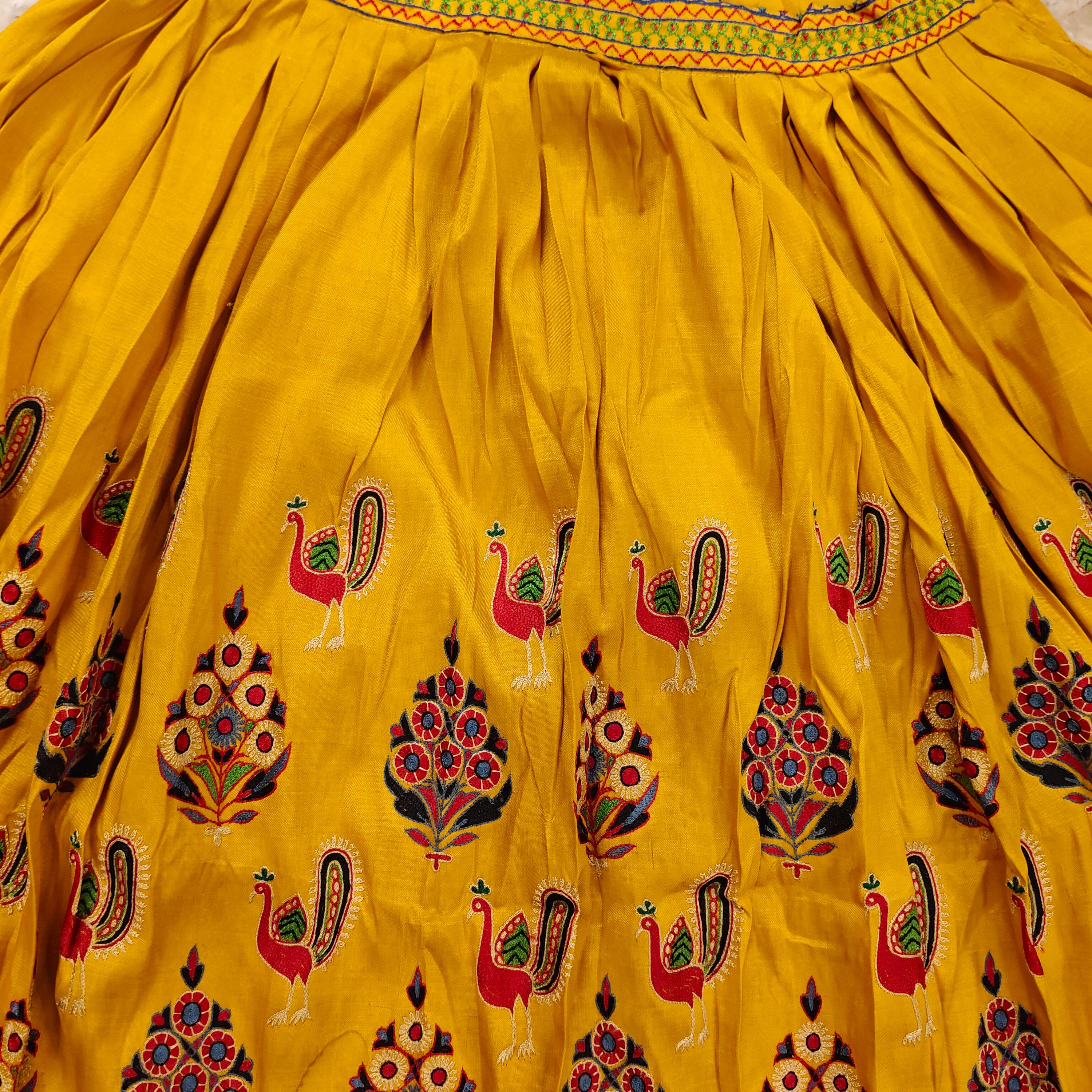 Vintage Mochi Bharat Embroidered Ghaghra | Kutch Folk Skirt