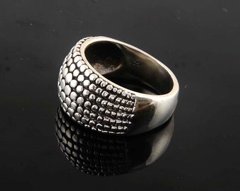 Fashion for Guys,Woman ring,Vintage ring,Anniversary ring Solid 925 Sterling Silver Rings for Men Rustic Mens Rings,Mens Alchemy Ring
