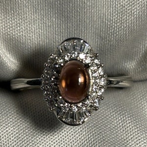 Rosa Turmalin mit CZ 925 Silber verstellbarer Ring - Free Size - Lieferung in Geschenkbox
