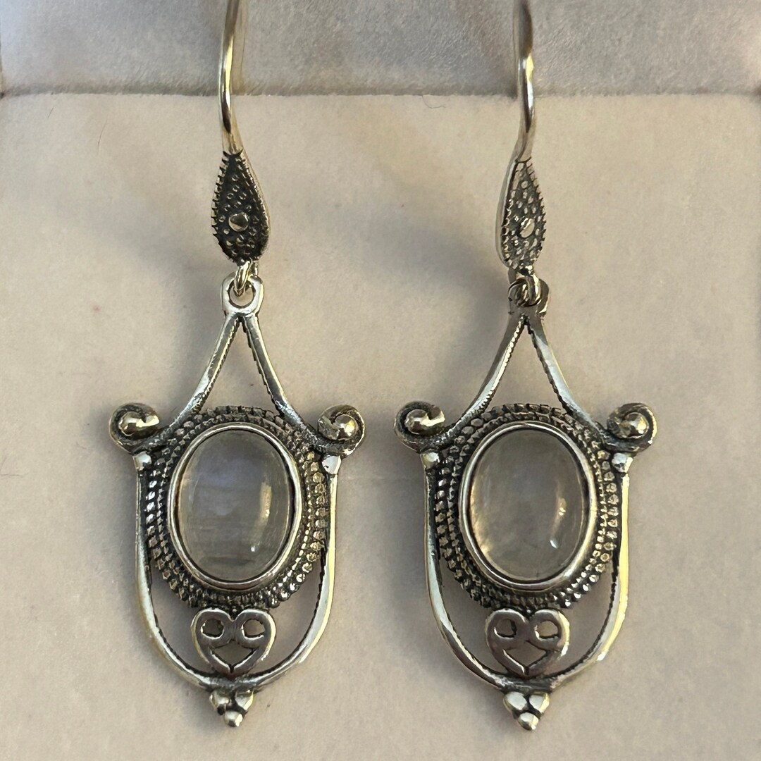 Elegant Gemstone Dangle Earrings