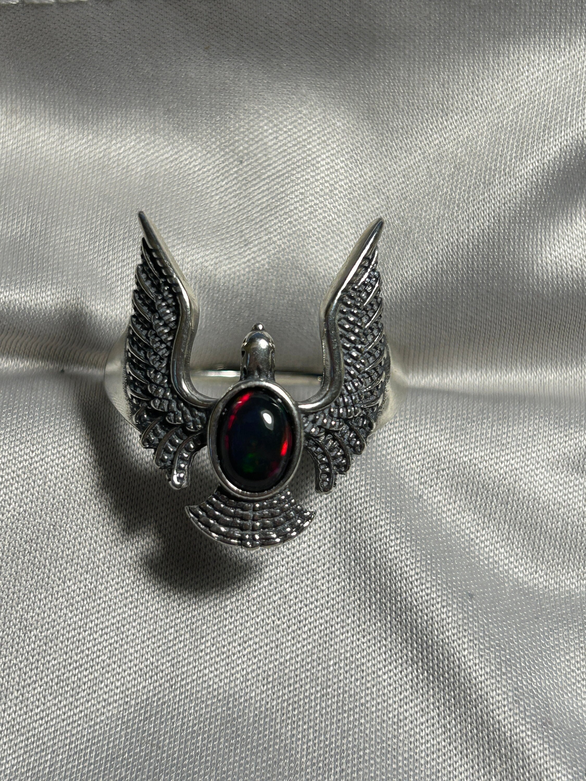 シルバー925 天然オパール　EAGLE リング12号 6bd43fb5736204ab714340ab36be54