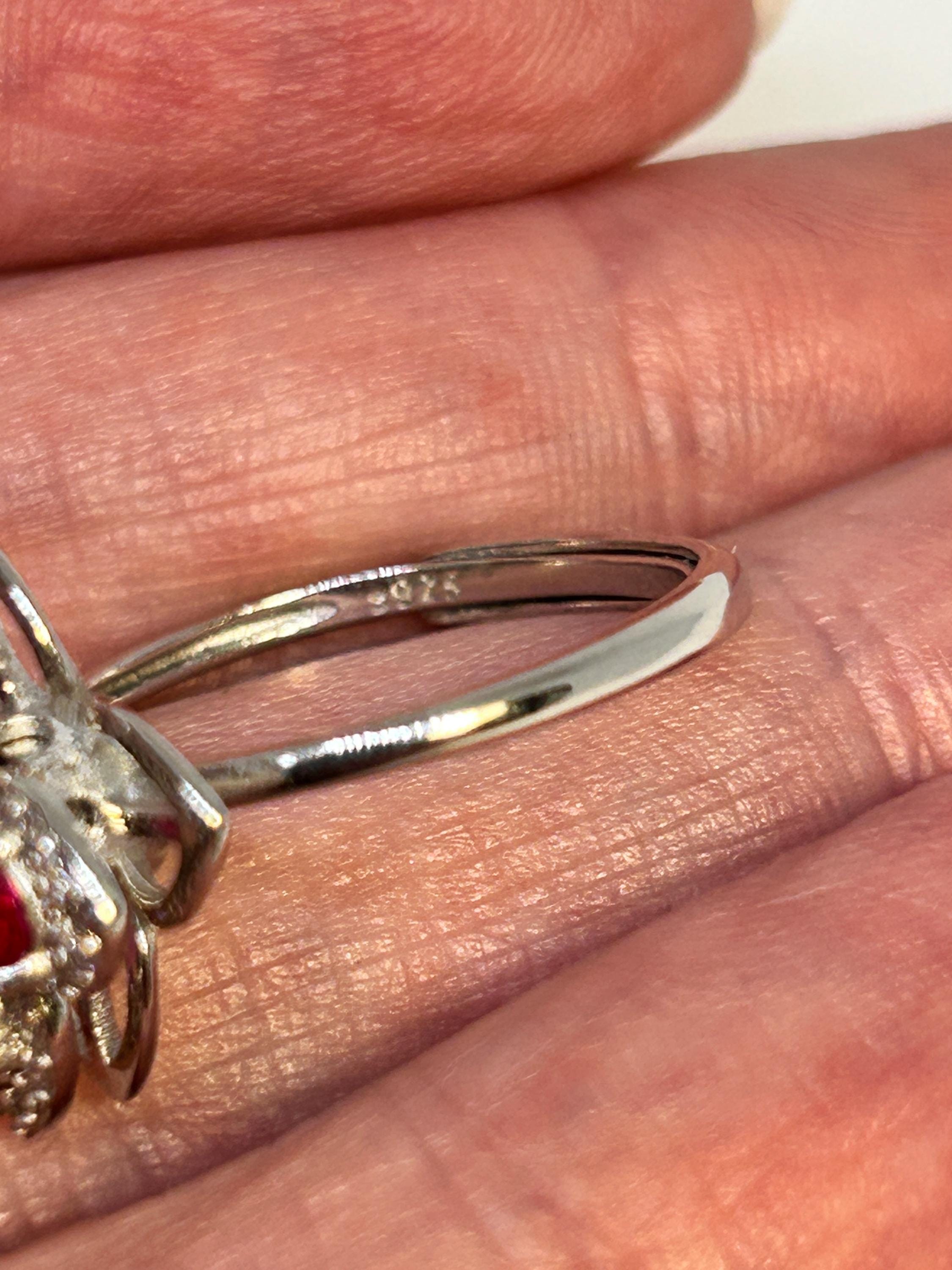 ピンクトパーズ宝石フラワーデザインスピナーリング - 925スターリング