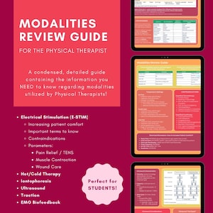 Modalities Review Guide for the Physical Therapist