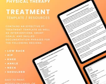 Ambulante Physiotherapie Behandlung Vorlage / Ressourcen