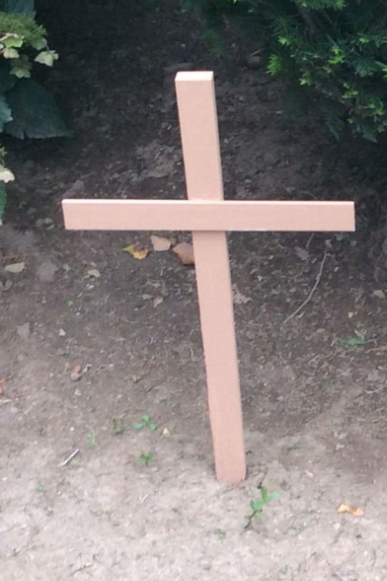 Memorial Cross, Cemetery Cross for Grave, Wooden Cross, Roadside