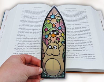 Stained Glass Window Spirited Away bookmark - Studio Ghibli Inspired Adventure Time And Fantasy Bookmark