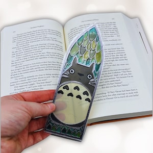 Stained Glass Window Totoro bookmark – Fantasy And Adventure Time Studio Ghibli Inspired Bookmark