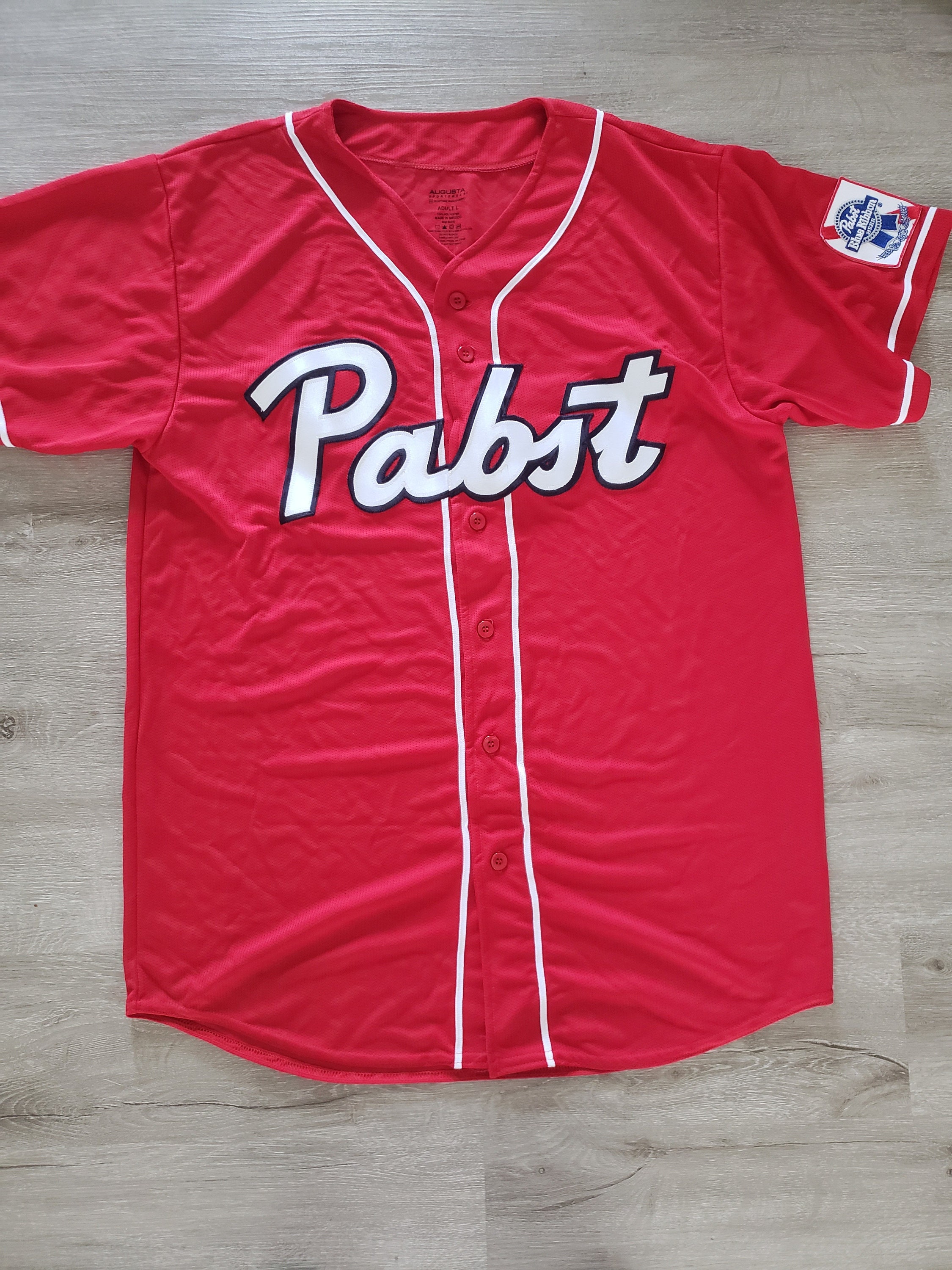NEW WITH TAGS SIZE 48 PABST BLUE RIBBON BASEBALL JERSEY
