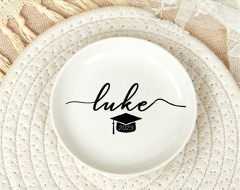Personalized Graduation Gift - Custom Jewelry Dish - Class of College Graduation Gift for Her - Masters Degree Gift - PHD Graduation Present