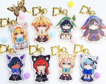 Genshin Impact Mondstadt + Travelers Hoodie Charms