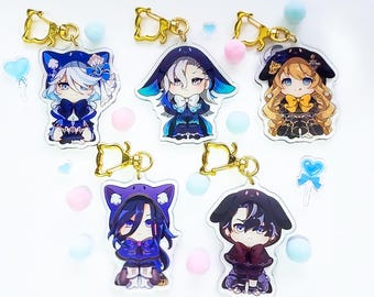 Genshin Impact Fontaine Characters Hoodie Charms