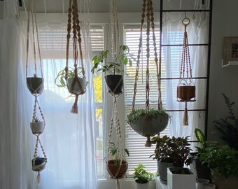 Custom macrame plant hanger