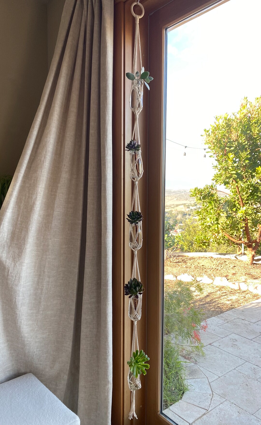 CUSTOM Vertical Plant Propagation Station Macrame Plant Hanger With