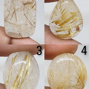Rutile Quartz  Cabochon