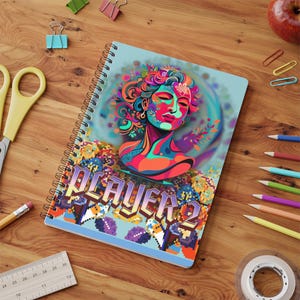 Gamer Journal, Gaming Notebook, Spieler 2 Tagebuch, Videospiel Geschenk, Wirobound Softcover Notizbuch