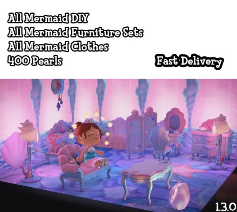 Animal Crossing New Horizons All mermaid everything DIY Etsy