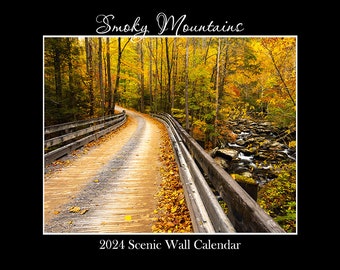 2024 Wall Calendar Smoky Mountains, Wall Calendar, Nature Calendar, Smoky Mountains, 2024 Calendar Gift