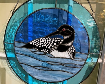 Stained Glass Loon Window - Etsy