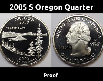 2005 S Oregon Quarter - brilliant proof finish American state quarter