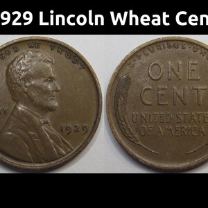 1929 Lincoln Wheat Cent - higher grade antique twenties wheat penny