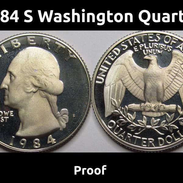 1984 S Washington Quarter - proof San Francisco vintage quarter