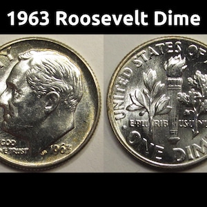 1963 Roosevelt Dime - beautiful toned American silver dime