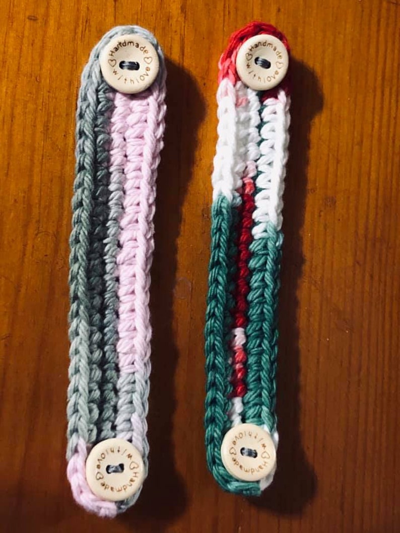4 Crochet Patterns For Ear Savers / Mates / Protectors For Face Masks E - Foto 3