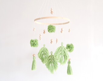 Green baby mobile | Etsy
