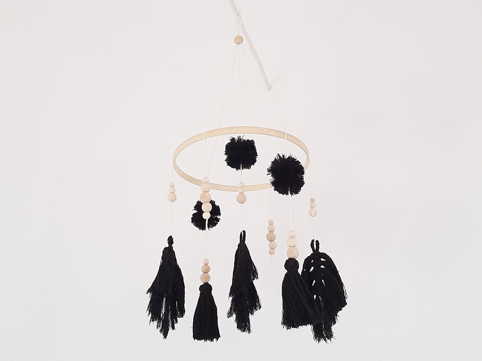 Black Baby Mobile Gothic Nursery Style Black Hanging Mobile Etsy