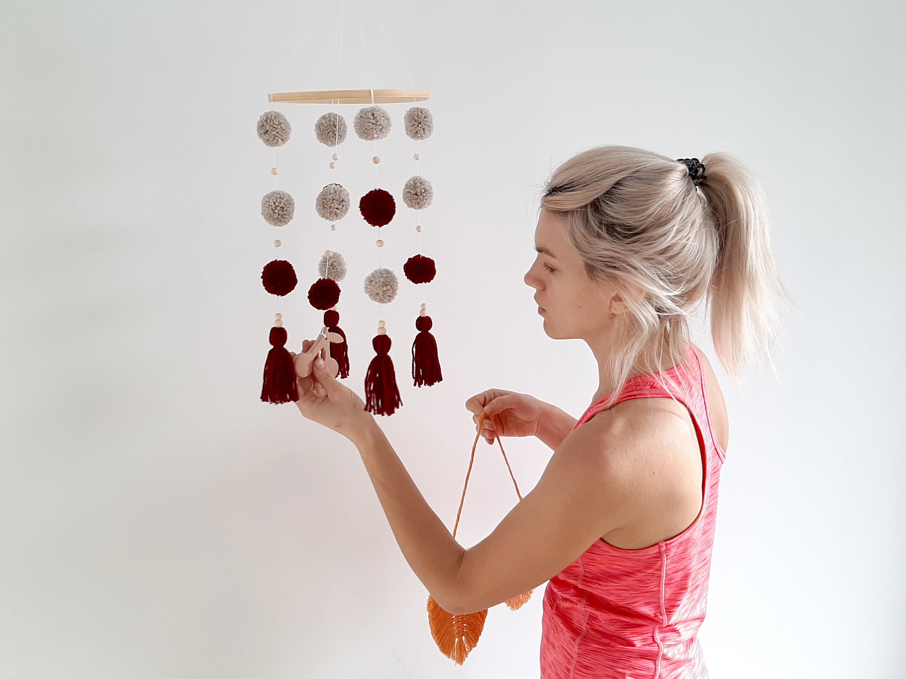 Kirsche Baby mobile Rotes Kinderzimmer Deko MädchenBett | Etsy