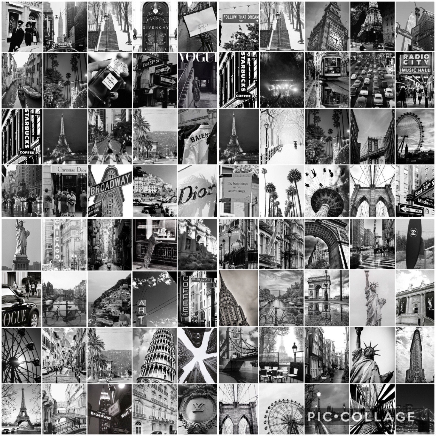 Black White Aesthetic Collage Kit 75pcs / Collage Prints | Etsy