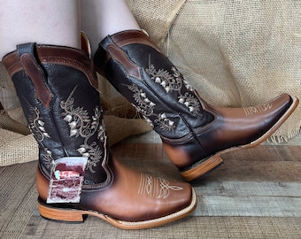 Bota Rodeo Botas Rusticas Dama Botas Vaqueras De Cuero Original