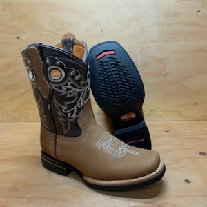 WOMEN suede Western COWGIRL boot Square Toe E-700