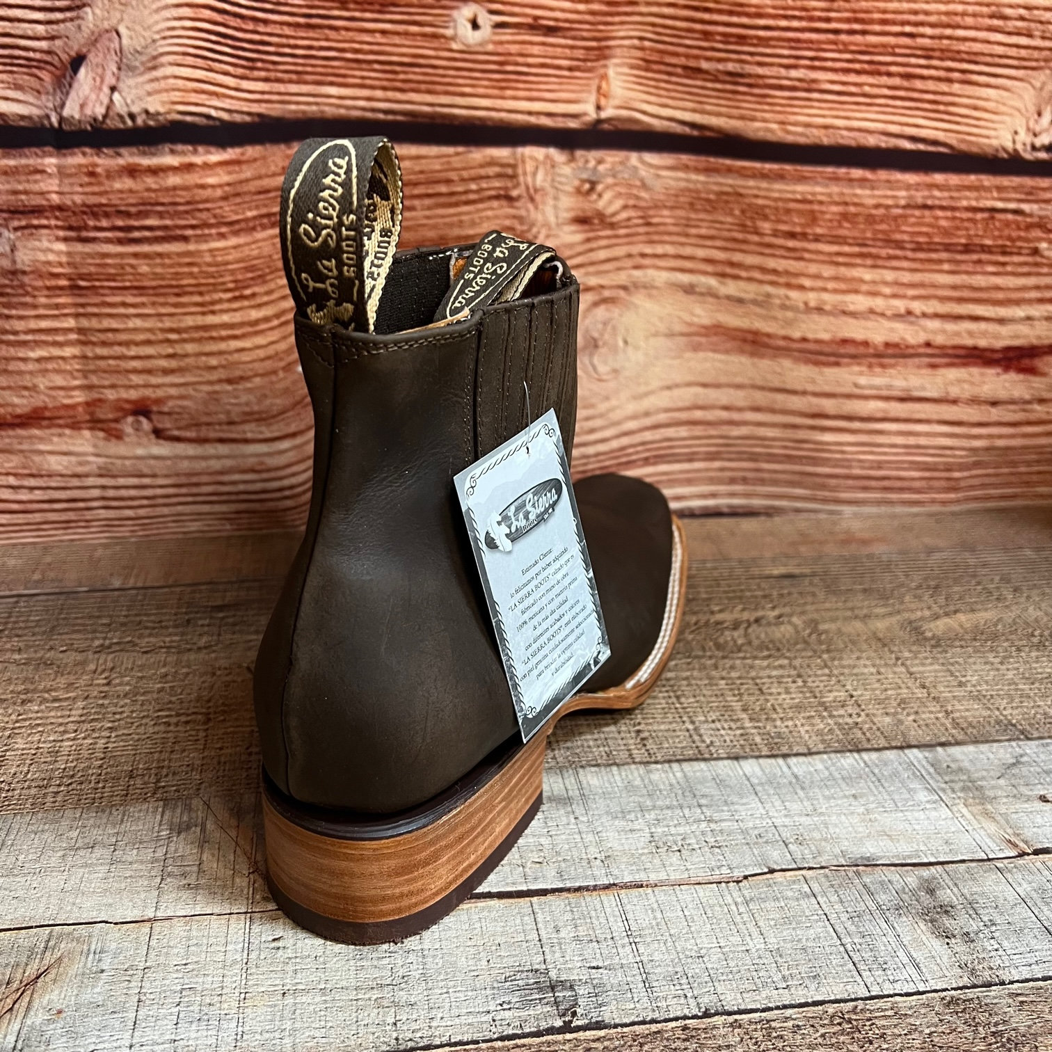 ⚡Men\'s Brown Ankle Cowboy Boots Square Toe Chelsea Casual Retro Stylish Boots Mens Brown Western Chelsea Cowboy Ankle Boots Square Toe  main image 2