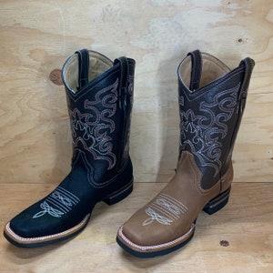 MENS Suede Like Western LEATHER COWBOY Western rodeo square toe boots Botas Vaqueras Rodeo Piel Genuina Est.942