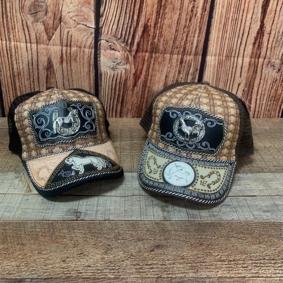 Ferreti Hats El Gallo Black Baseball Cap - Preiu Rooster Hat For En
