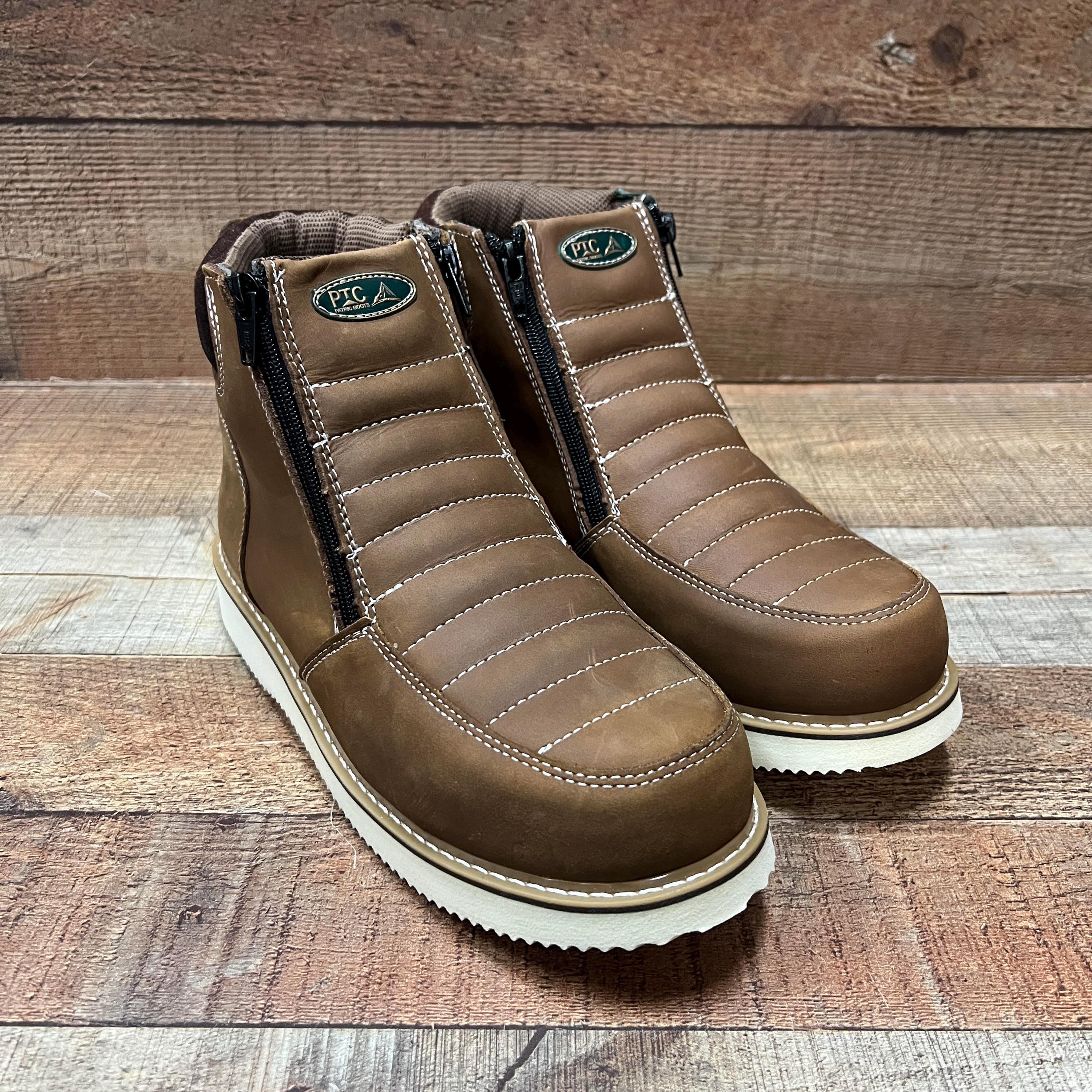 Handmade Leather Double Zipper Work Boots: Water/oil Resistant - Etsy