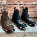 Women Western Cowgirl Square Toe Ankle Boot Leather Rodeo Botin Para Dama Vaquera Est. 366 y 367