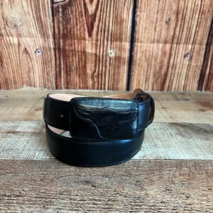 Men Western Cowboy Genuine Leather Bull Design Cinto vaquero Toro