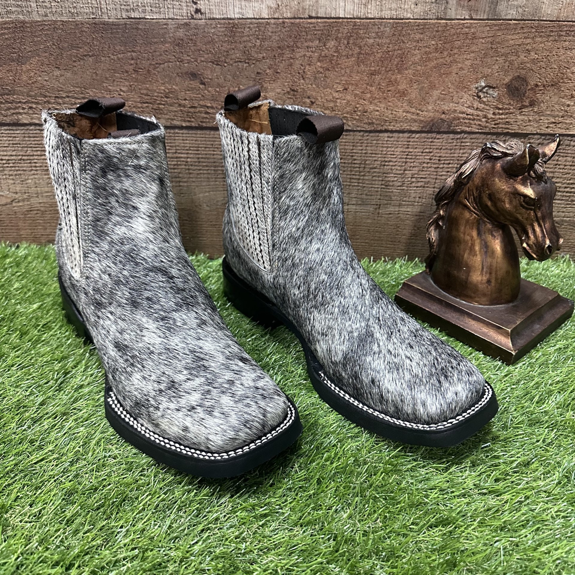 TOKYO CALLING 　BLUCO ペコスブーツ　COWレザー H52R3304 MEN WIDE SQUARE TOE COW HAIR PINTO LEATHER BOOT | Genuine