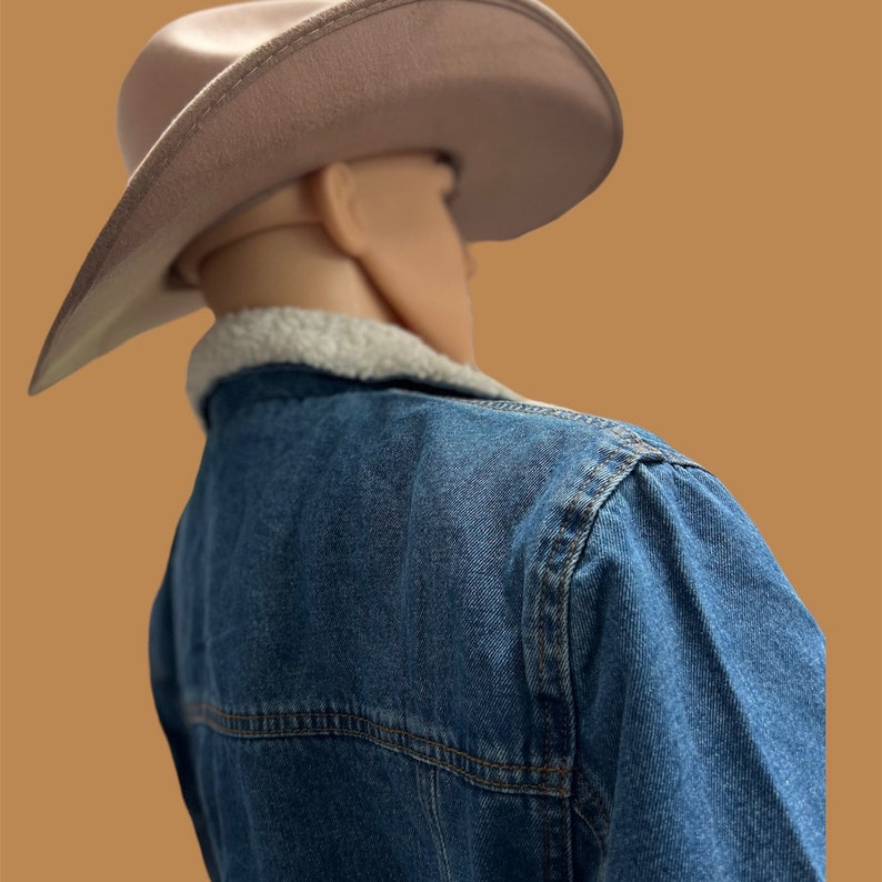 Men's Western Blue Jean Jacket 100% Cotton Chaqueta Vaquera Azul Con Algodon imagen 3
