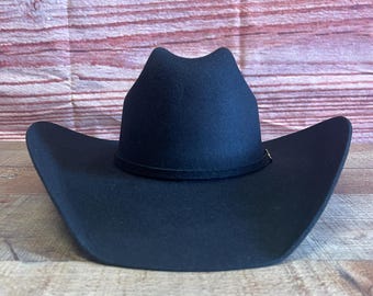 50X Wool Felt Cowboy Hat Black, Wide Brim Rodeo Texana  display picture 1