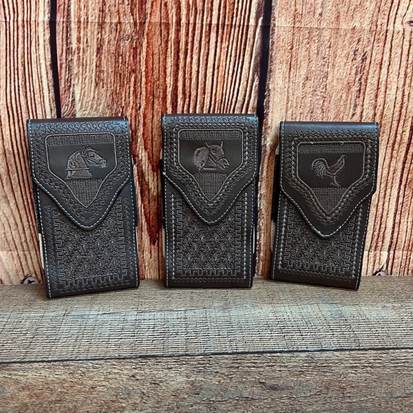 Cowboy Leather Cell Phone Case Etsy