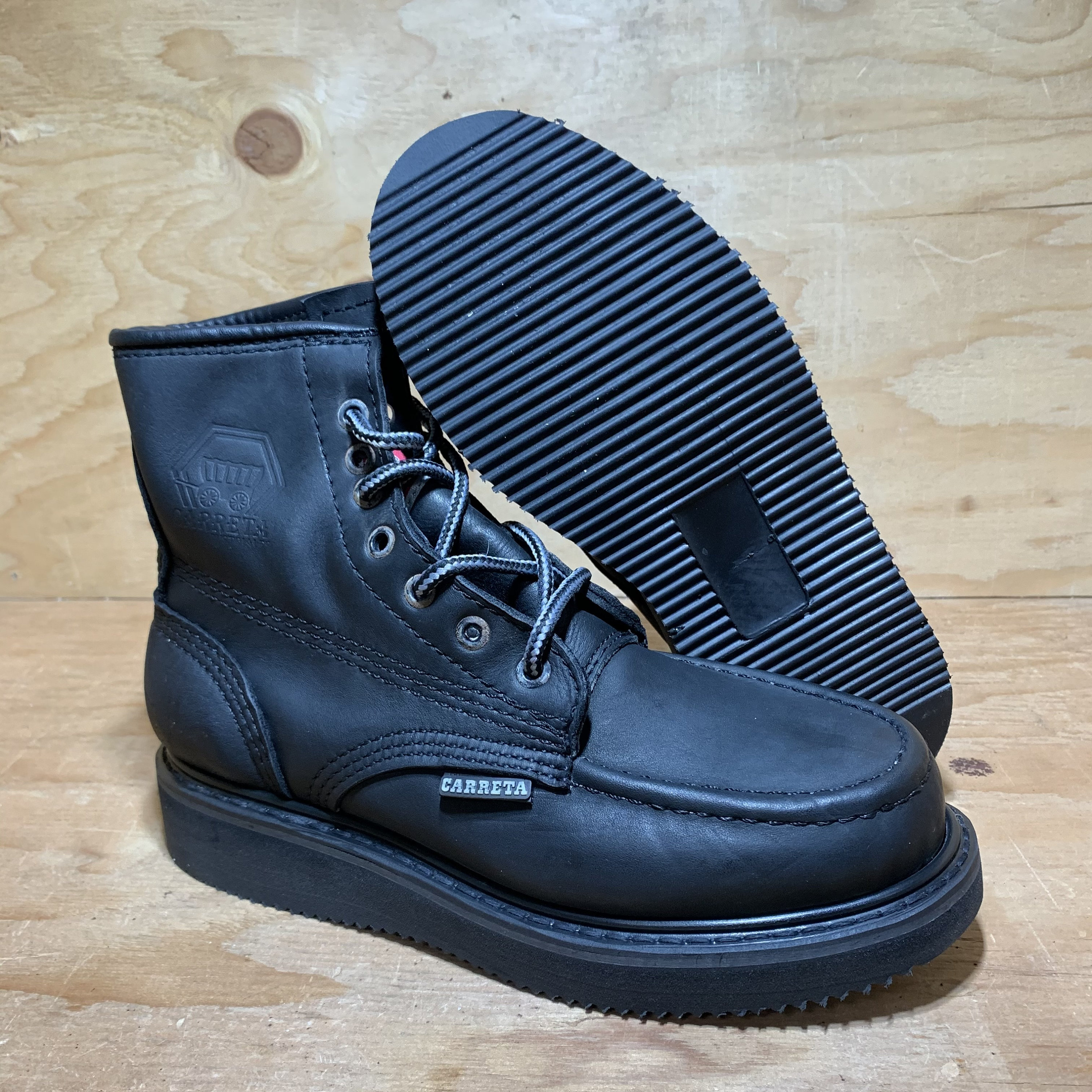 Mens Leather Work construction laces Black Boots Bota Trabajo oil water resistan 2abb0d3f-282d-4191-a66d-  main image 3
